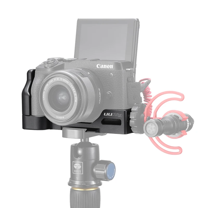 UURig R029 микрофон L Пластина для Canon M6 Mark II металлическая пластина быстрого крепления Холодный башмак 1/4 винт