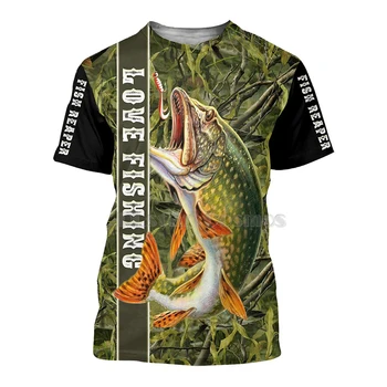 

2020 Cute Carp Fishing 3D Printing Men's Harajuku Short Sleeve T-shirt Summer Short Sleeve Fashion Casual T-shirt Size 110 -6xL