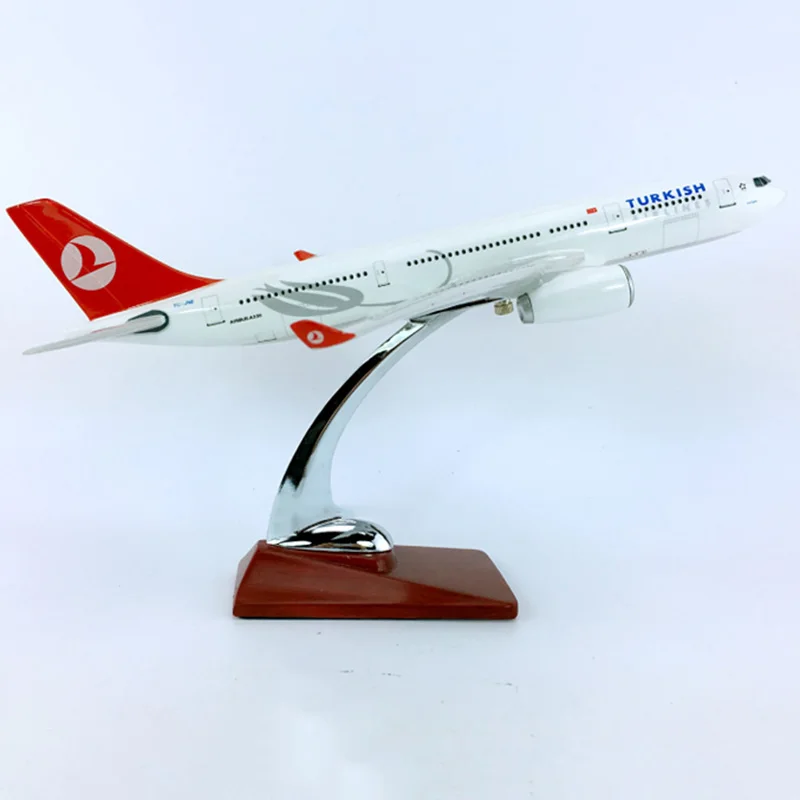 47 см Airbus A330-200 модель Турецкая Авиакомпания с базовым сплавом самолет коллекционный дисплей Коллекция игрушек дисплей