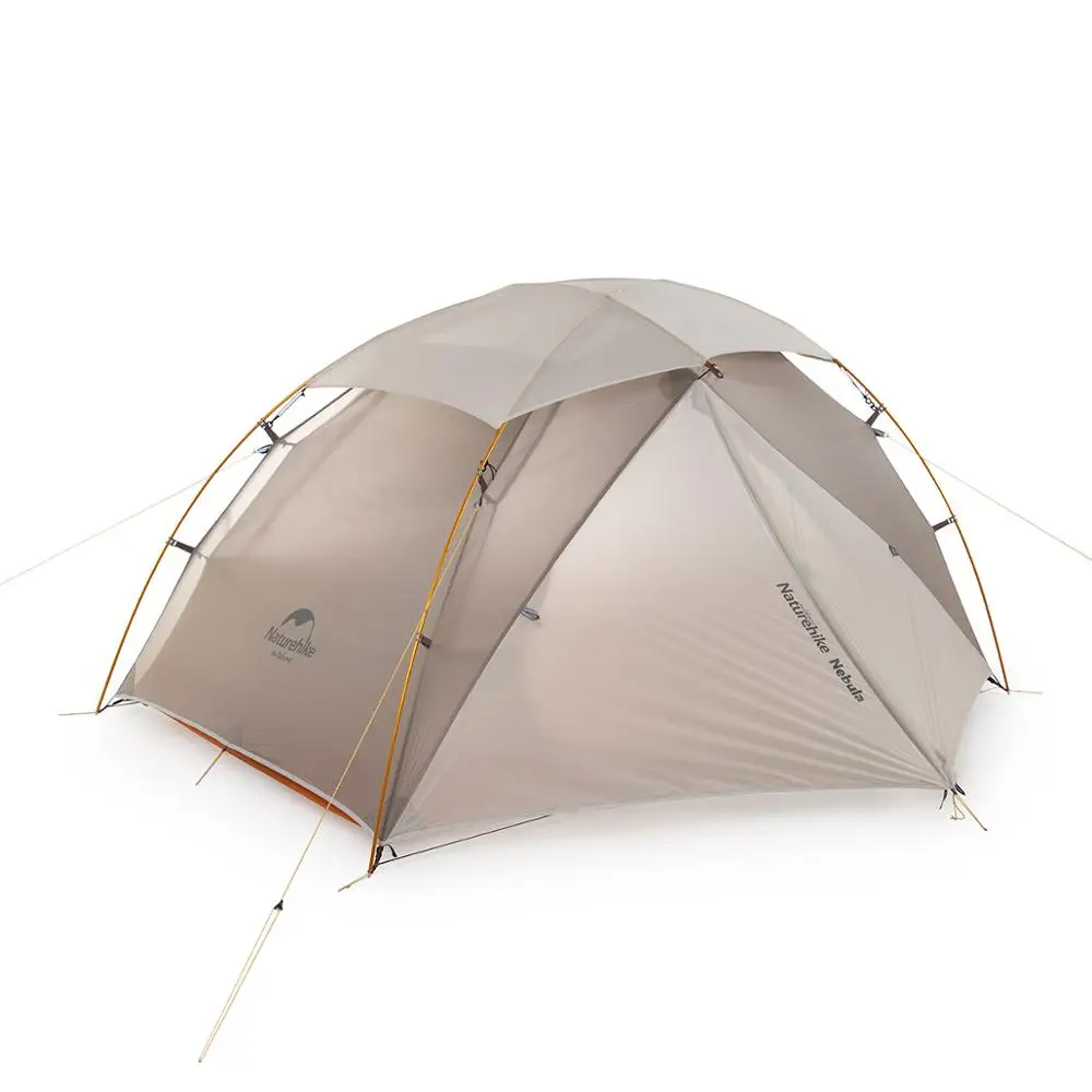Naturehike Nebula 2 человека 20D нейлоновое силиконовое покрытие водонепроницаемый альпинизмом палатка сверхлегкий горный кемпинг палатки X Крест Бар