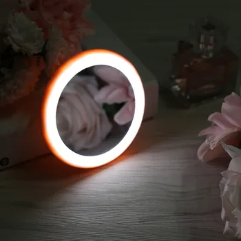 

New 12 Led Lights Makeup Mirror Chargeable Adjustable Mirror Polymer Glass Mirrors Cosmetic Tool