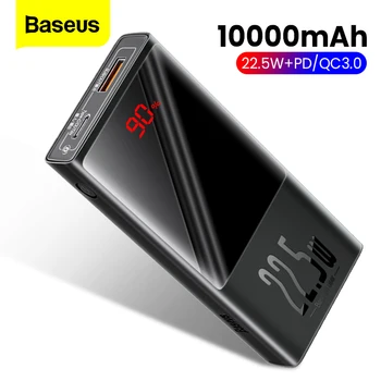 

Baseus Power Bank 20000mAh QC PD 3.0 Mini Portable Charger Powerbank Battery With LED Display Fast Charging Poverbank For iPhone