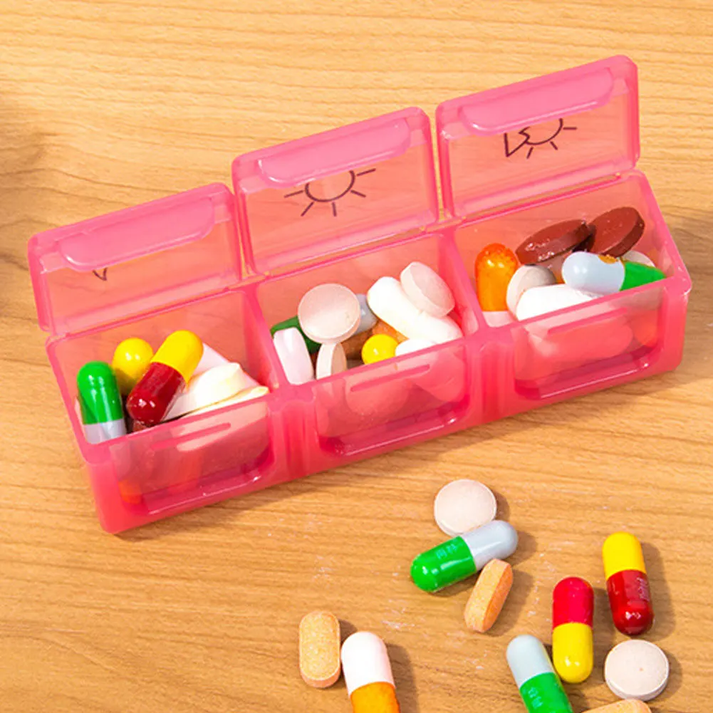 Радужный цвет 21 сетки семь дней таблетки коробочка для медицинских целей чехол разделитель для хранения Диспенсер
