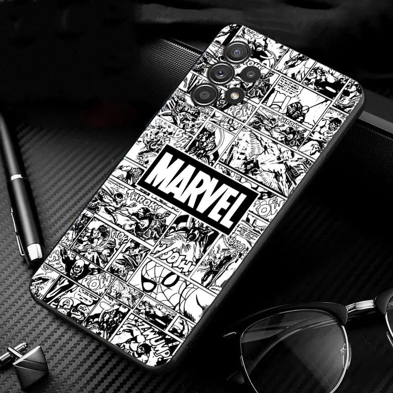Phone Case For Samsung Galaxy A51 A12 A21s A71 A52 A31 A32 A02s A72 A11 A41 A22 A01 A51 A02 F42 Shell Marvel Logo Avengers Heros