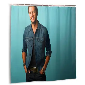 

Luke Bryan Shower Curtain with Hooks bathroom Waterproof Polyester Fabric