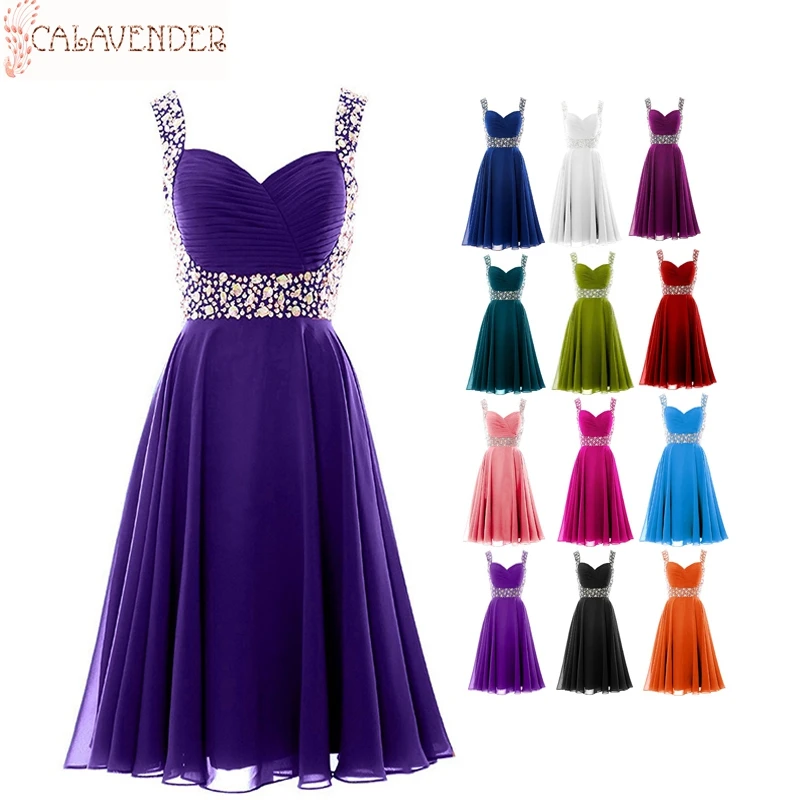

Spaghetti Straps Plum Bridesmaid Dresses Chiffon A Line Maid of Honor Gown Crystals Beading vestidos baratos con envio gratis