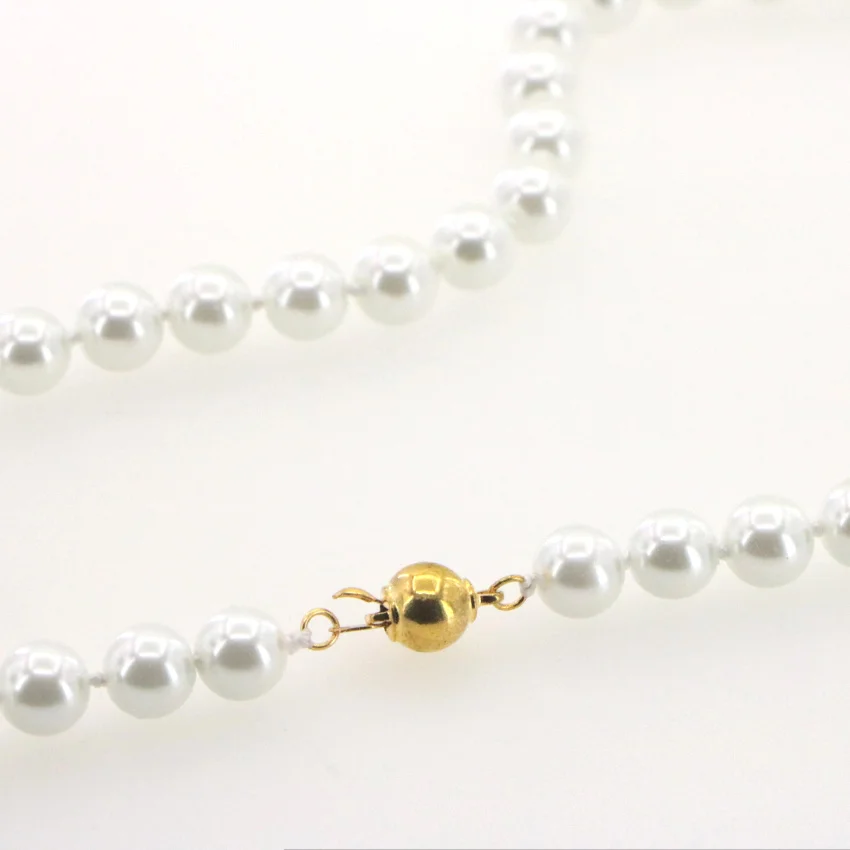 Новое поступление, 5 рядов, 7-8 мм, Белое и черное жемчужное ожерелье, цепочка, 18 дюймов, для женщин и девушек, модное ювелирное изделие, дизайн, цена, JT5587