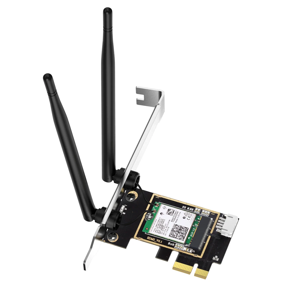 de rede pci express ax200ngw 2.4g 5g, antena dupla