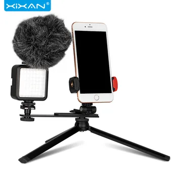 

Selfie Stick 1/4 Tripod Head Platform For Phone Live Broadcast Holder Double-Head Bracket Camera Tripode Para Movil Mobile Stick