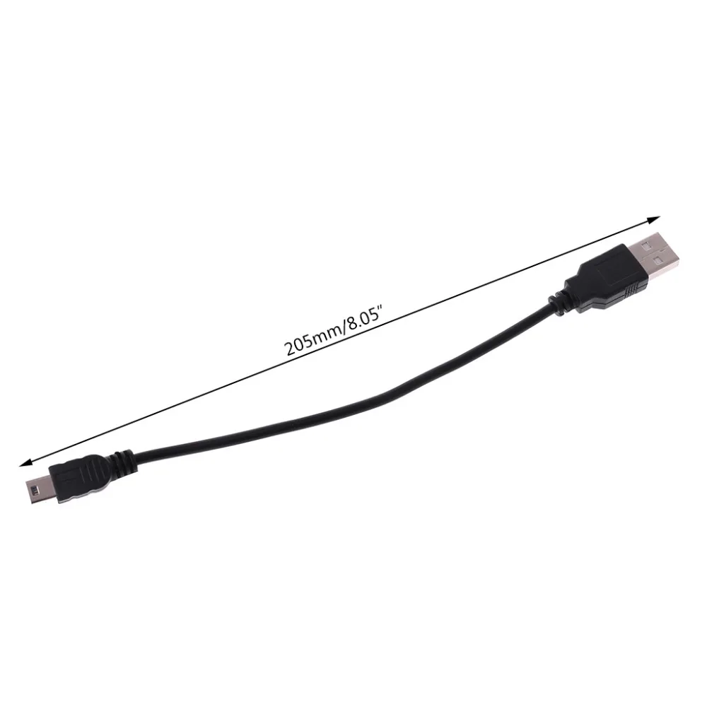10 шт./лот, короткий USB 2,0 A штекер для Mini 5 Pin B кабель для зарядки и передачи данных, шнур-адаптер JUL11, Прямая поставка