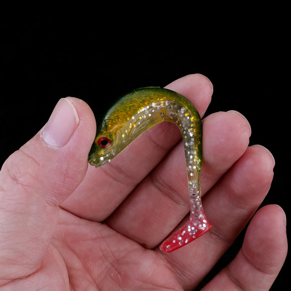 WALK FISH 4 шт./лот Мягкая приманка рыболовная 90 мм 5 г воблеры силиконовая с хвостом