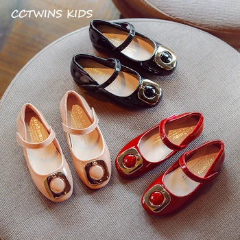

CCTWINS Kids Shoes 2020 Spring Children Pu Leather Mary Jane Baby Brand Dance Shoes Girls Fashion Princess Flat Black GM2646