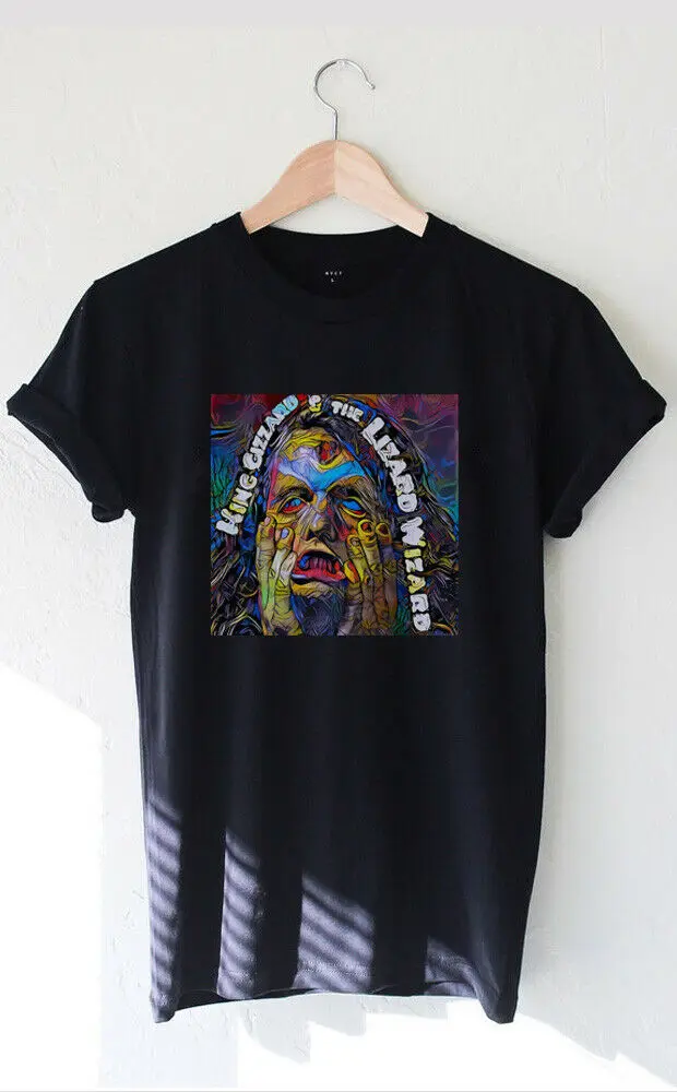 

King Gizzard and The Lizard Wizard Logo Custom Tee Men Woman Unisex T Shirt Round Neck T-Shirt