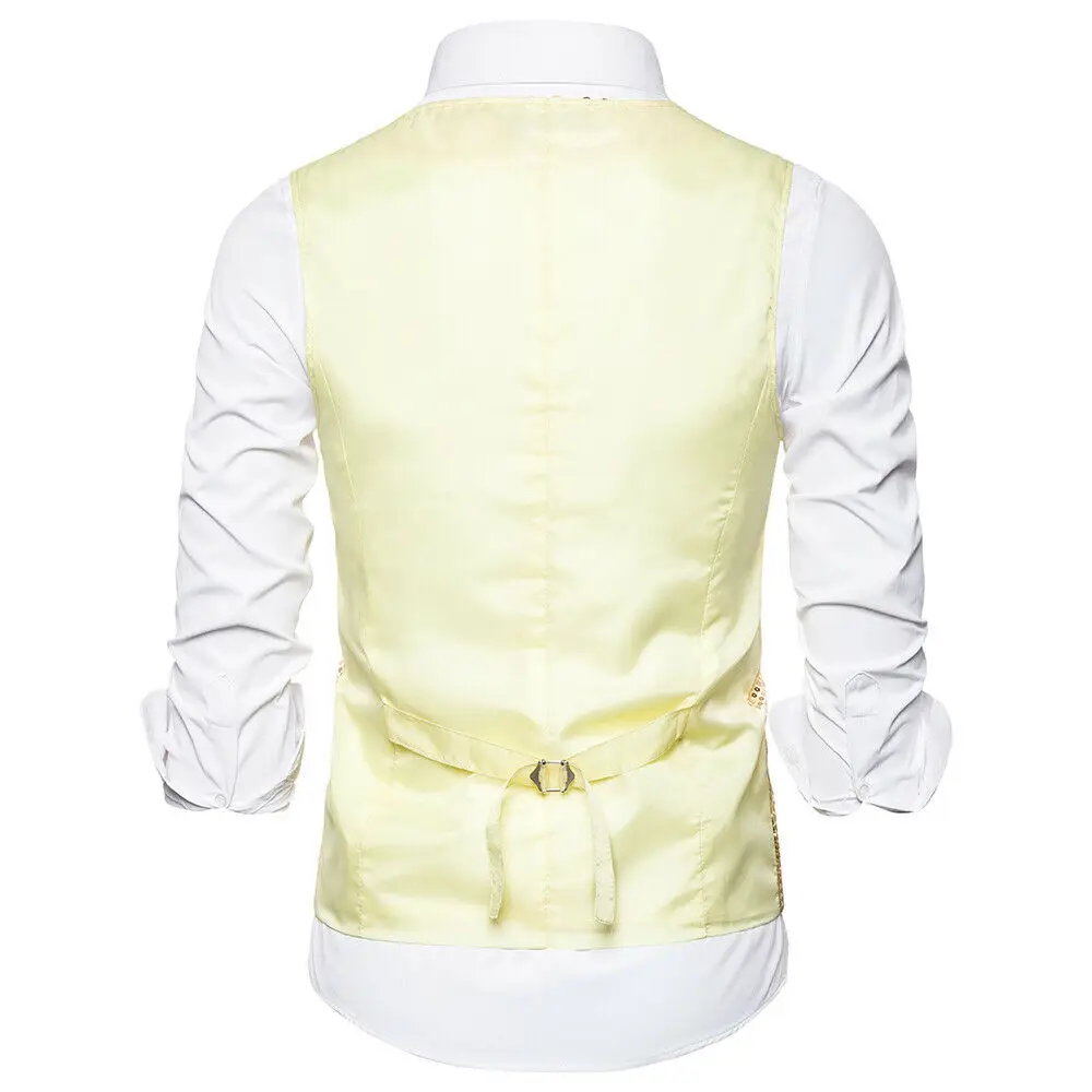 Stylish Men&rsquo;s Blazer Vest Coat Formal Slim Shiny Sequin Glitter Embellished Blazer Jacket Sequin Party Stage Coat cotton vest dress vests