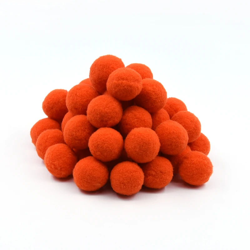 12 orange red Помпон 25 мм 180 шт/партия Пушистый Плюшевый ткань ремесло DIY мягкие мини помпоны пушистый домашний декор материалы для шиться ремесло смешанных цветов - Цвет: 12 orange red