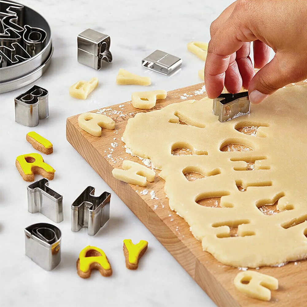 26 шт. Шоколад DIY Формочки Для Печенья буквы алфавита Кондитерские конфеты из нержавеющей стали Инструменты для декорирования кухни помадка форма для печенья