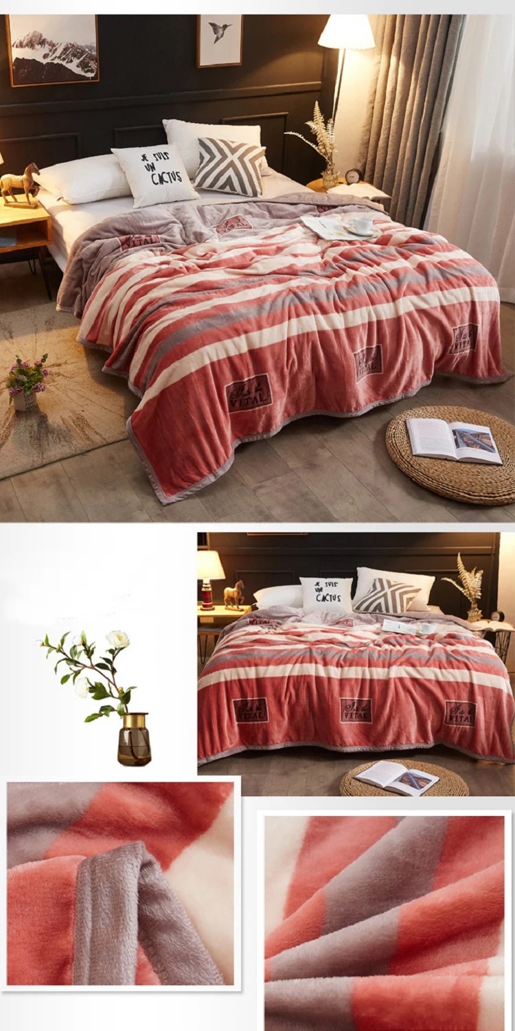 Домашний текстиль постельные принадлежности одеяло коралловый бархат один двойной ягненка кашемир мягкий теплый Тяжелый Диван помощь для сна одеяло покрывало для сна