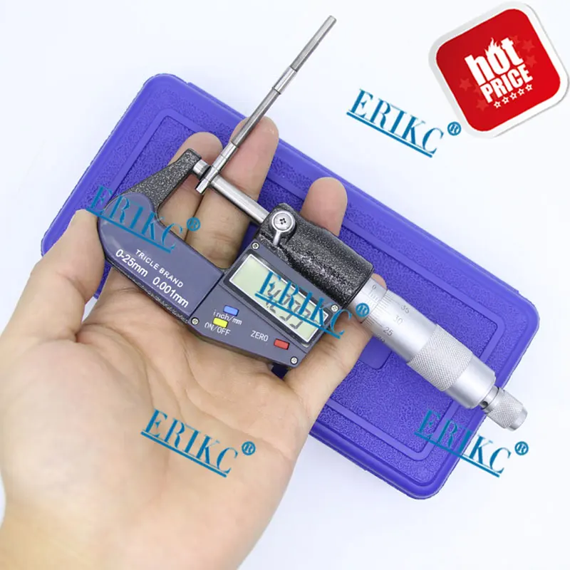

0-25mm Micron Digital Outside Micrometer Electronic Micrometer Gauge 0.001mm Digital Gauge Measuring Tools for Injector Parts