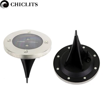 

2LEDs Solar Powered Ground Lights Waterproof Garden Landscape Solar Lamp for Yard Driveway Lawn Led Outdoor Lighting 2pcs/lot