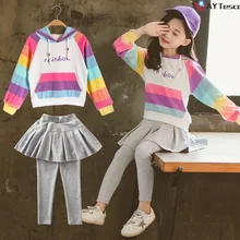 

Girls Clothes 2022 Clothing For Girls Hoodie + Dress Pants Suits Spring Autumn Kids Clothes Teen Children 5 6 7 8 9 10 12 Years