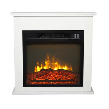 

18 Inch White Wood Cabinet Style 1400W Single Color / Fake Wood / Heating Wire with Small Remote Control Desk Table Heater
