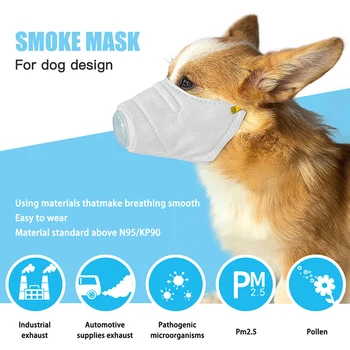 

3 pcs Dog Soft Face Cotton Mouth Mask Pet Respiratory PM2.5 Filter Anti Dust Gas Pollution Muzzle Anti-fog Haze Masks For Dogs