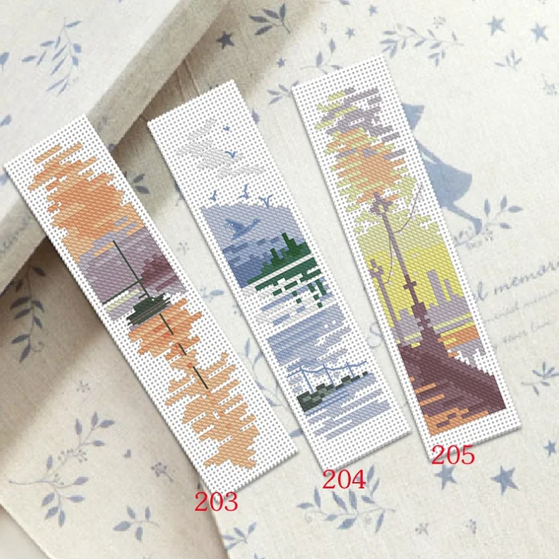 

FRANCE dmc threads Ink painting DIY Craft Stich Cross Stitch Bookmark Nests Plastic Fabric Needlework Embroidery Cross-Stitching