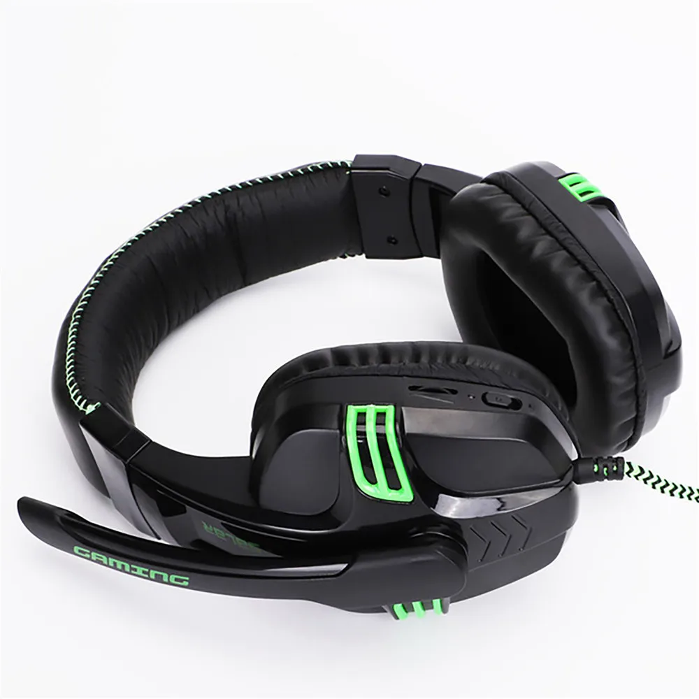 Heavy Bass Gaming Headset with Microphone 3 5mm Wired Game Headphone for PC Laptop Game Accessories