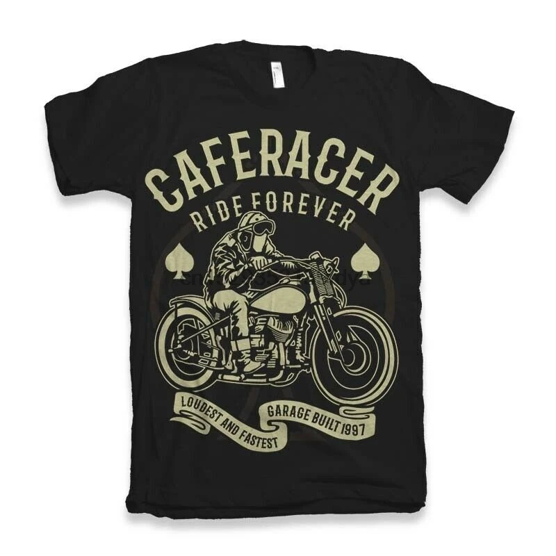 Рубашка Ride Forever T Caferacer громкий и быстрый Байкерский мотоцикл мотор | Мужская
