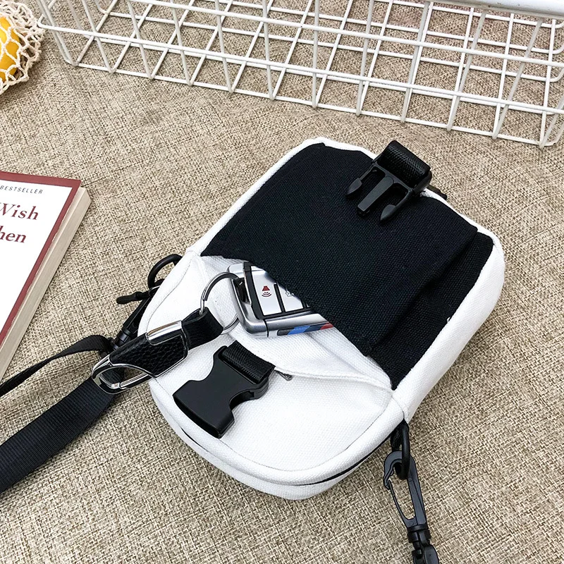 

Harajuku Wind Women's Shoulder Mobile Phone Bag Large Capacity Outdoor Commuter Bag Light Canvas Bag Versatile Messenger Backpac