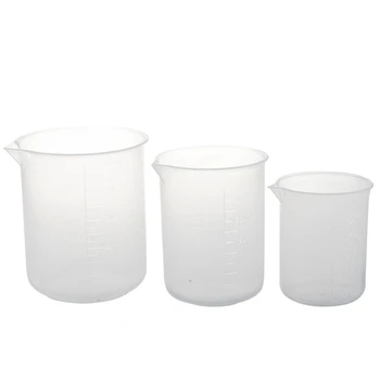

150 250 500 ml beaker of clear plastic 3 pcs. Measuring cup tool