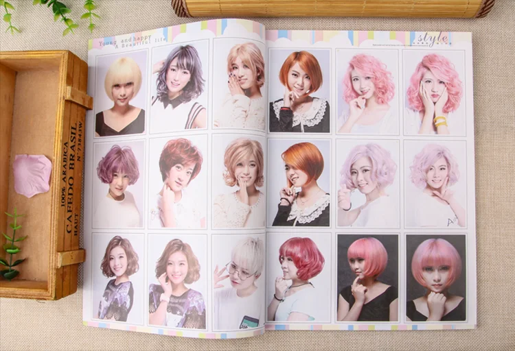 Lady Mrs Hairstyle Textbook Long Hair Short Hair Pear Perm Dye Asian Model Photo Trend Hairdressing Magazine Book