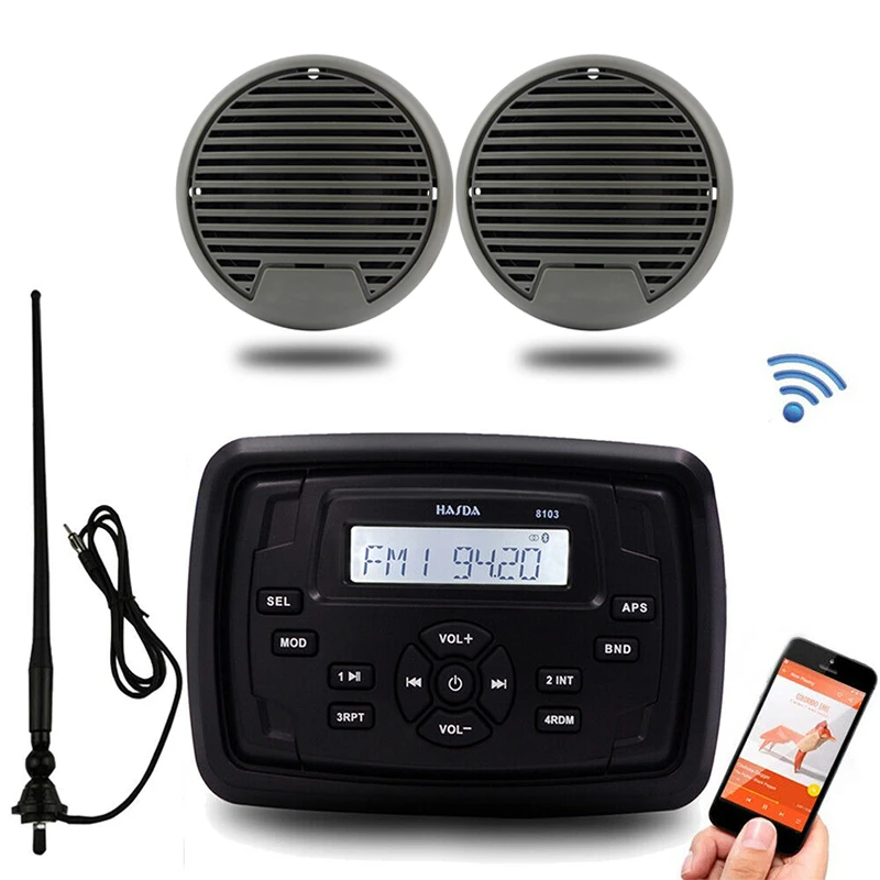marine radio and speakers