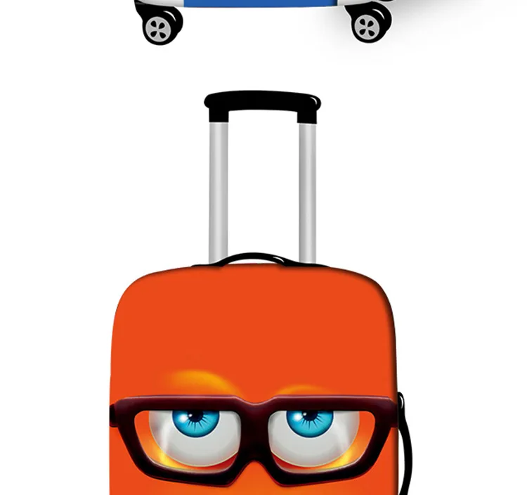 Забавный экспрессивный Чехол для багажа для 18-32 дюймов чемодан на колесиках защитный чехол эластичные дорожные аксессуары багажные чехлы