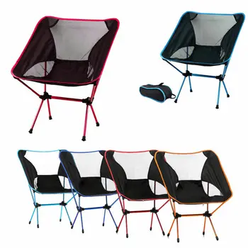 

Outdoor Camping Picnic Chairs Folding Chair For Fishing Hiking Beach Garden BBQ Casual Ultralight Portable Collapsible Moon Seat