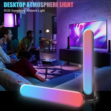 Lumière d'ambiance pour décoration intérieure de voiture, 2 pièces, synchronisation de musique, 19 Modes dynamiques avec télécommande APP, livraison directe 