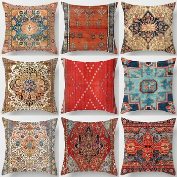 

Retro Abstract Geometric Style Custom Pillow Case Sofa Car Couch Cushion Cover Persian Ethnic Style Home Decoration Accessories