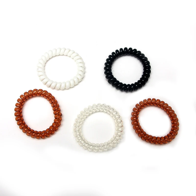 Цветная hairwear 5 см телефонный провод волосы лента для волос Веревка аксессуары для волос для женщин резинки для волос