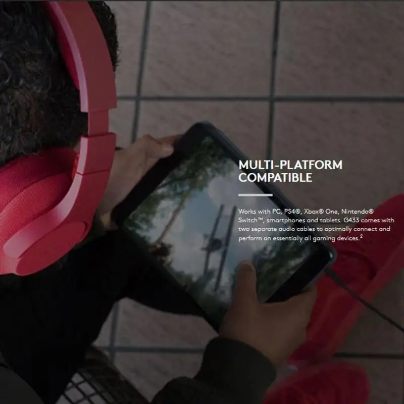 Проводные наушники logitech G433 7,1 с объемным звуком, профессиональная игровая гарнитура, наушники с микрофоном для переключения в серии kingd, PS4, Xbox, PC