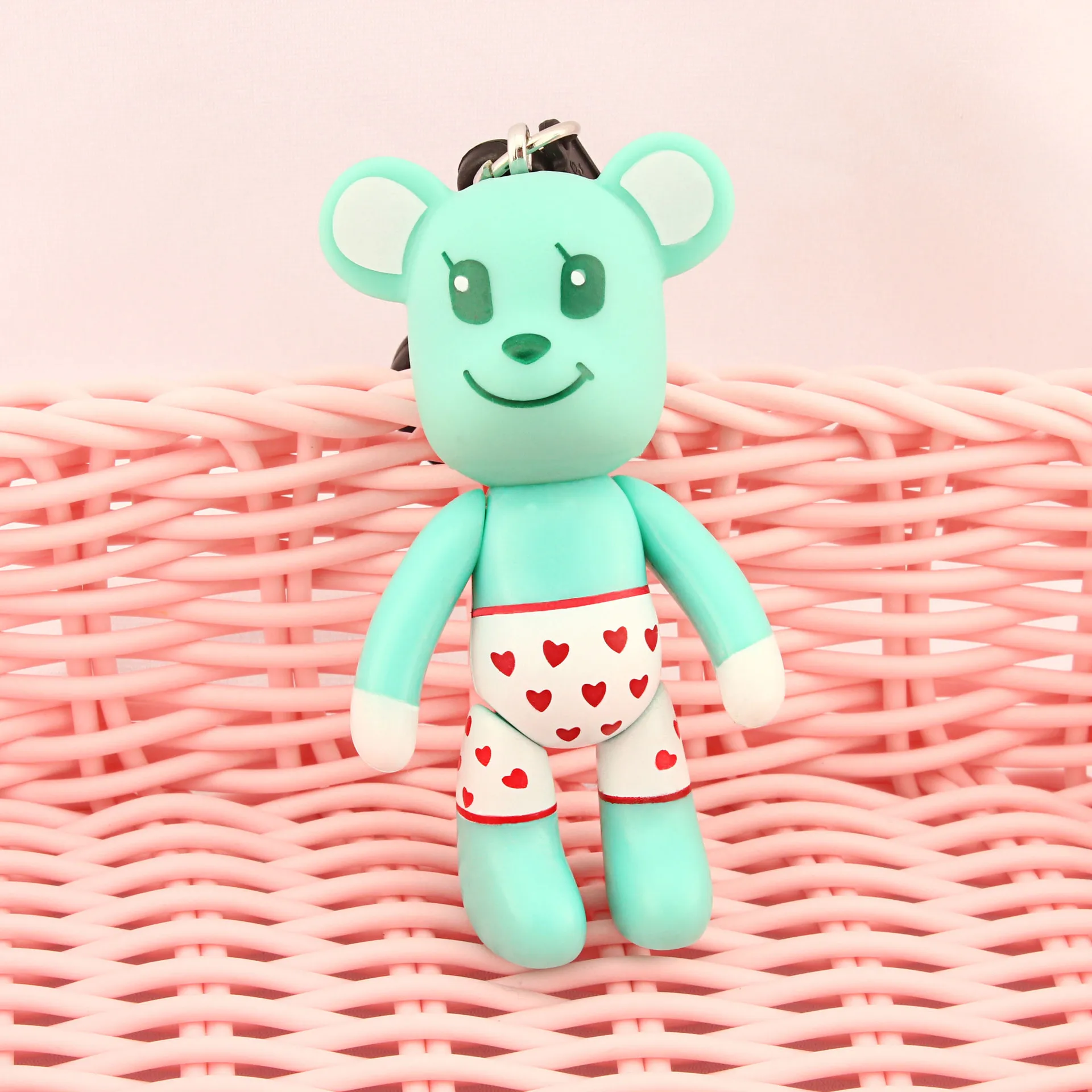 23 Модный бренд резиновый glomy Bear брелок для ключей женская сумка автомобильный брелок для ключей ювелирные изделия подарок сувениры llavero - Цвет: 23