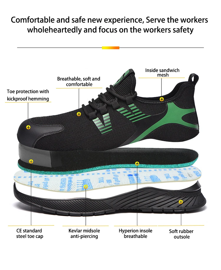 sapato com aço toe cap kevlar midsole