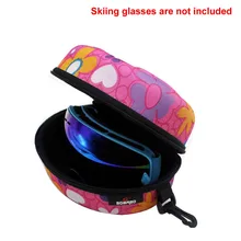 Зимняя защита от ударов Портативный открытый Водонепроницаемый Давление сопротивление переноски спортивной Жесткий Чехол для лыжных очков чехол для хранения, сумка для хранения на молнии