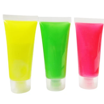 

12Pcs/Set Halloween Makeup Neon Fluorescent Body Paint Luminous Pigment Body Art Painted Luminous Paint Blonde Light Acrylic Pai