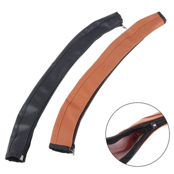 

Baby Pram Pushchair Stroller Armrest Case Handle PU Leather Protective Cover Black/Brown