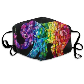 

Mouth Mask Elephant Holding A Flower Print Masks - Breathable Adjustable Windproof Mouth-Muffle, Camping Running for Women and