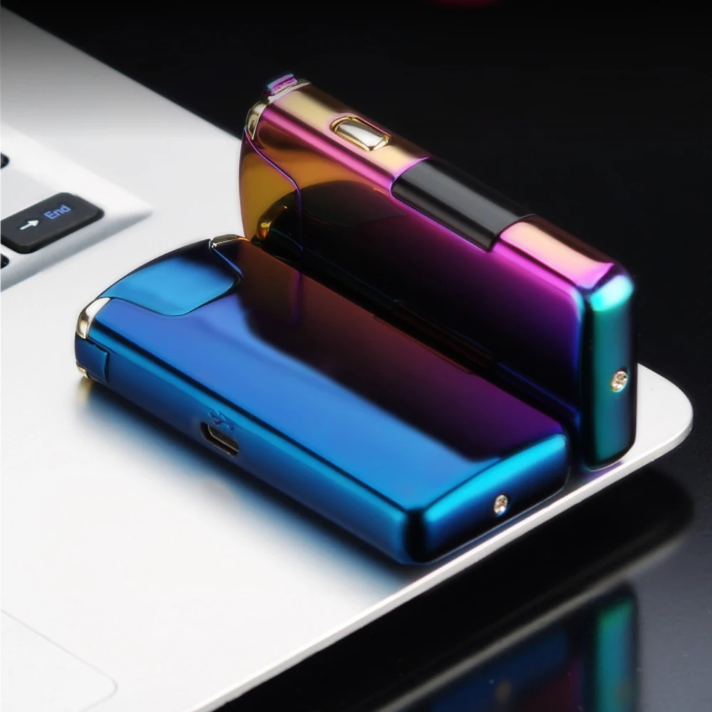 Водонепроницаемая usb-зажигалка для сигарет и курения с двойной дугой, для улицы, кемпинга, спорта