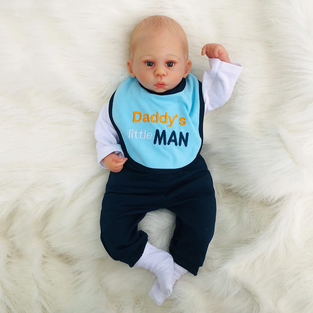 45 см мягкая силиконовая кукла для новорожденных девочек и мальчиков подарок на