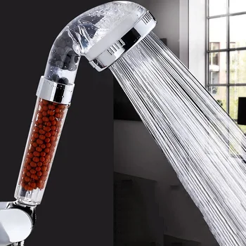 

YEZI 3 modos Bath Shower Adjustable Jetting Shower Head High Pressure Saving water Bathroom Anion Filter Shower SPA Nozzle