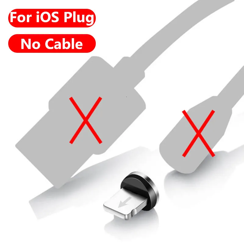 Тегеран Магнитная Зарядка Micro USB кабель зарядное устройство для huawei samsung Быстрая зарядка Магнит USB зарядное устройство type C кабель для iphone - Цвет: Only iOS Plug