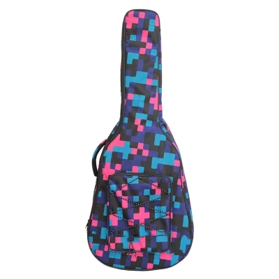 Гитарный чехол сумка акустическая 40 41 дюймов, классика народная Flattop Balladry Guitarra 10 мм цветной водонепроницаемый рюкзак для переноски Гига - Цвет: Многоцветный